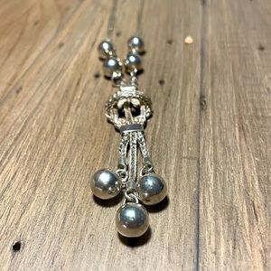 Unique Silver Statement necklace large clasp